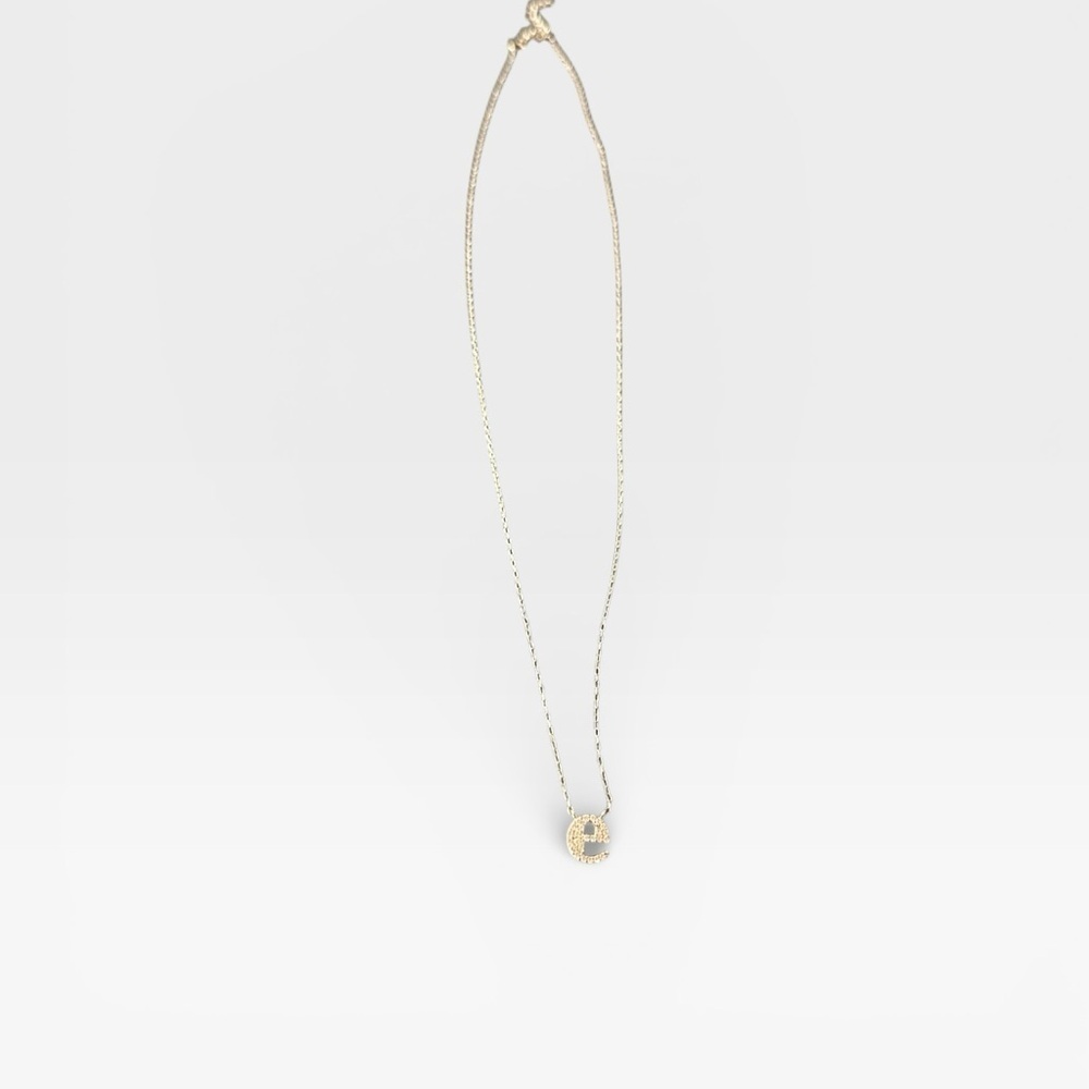 Silver and Diamond "e" necklace - Picture 3 of 7